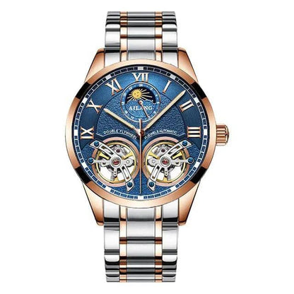 AILANG Original Design men's Double Flywheel Automatic Mechanical Watch Fashion Leisure Business Luxury Clock - ALL TRENDY STUFF