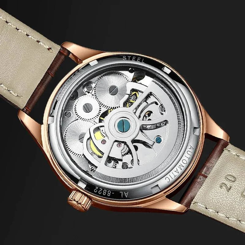 AILANG Original Design men's Double Flywheel Automatic Mechanical Watch Fashion Leisure Business Luxury Clock - ALL TRENDY STUFF