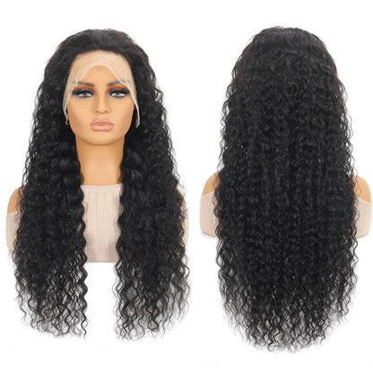 Curly Deep Wave 13X4 Lace Frontal Wig Water Wave Lace Front Wigs Human Hair Wig 4x4 Lace Closure Wigs For Women - ALL TRENDY STUFF