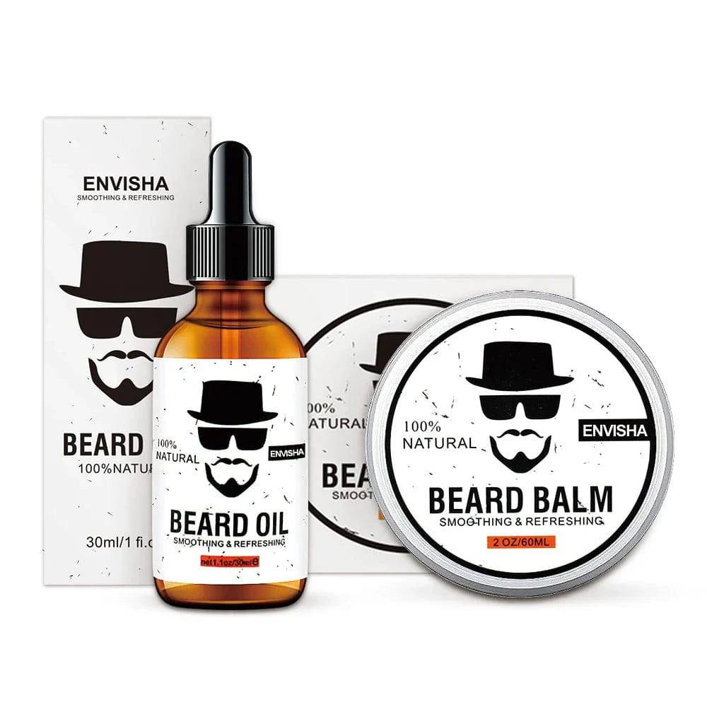 ENVISHA Growth Beard Care Oil Beard Cream Thicker More Full Thicken Hair For Men Grooming Treatment Clean Repair Moisturizing - ALL TRENDY STUFF