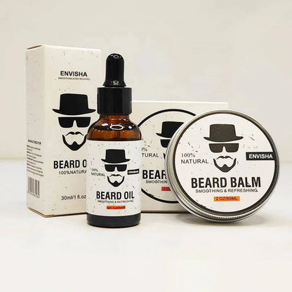 ENVISHA Growth Beard Care Oil Beard Cream Thicker More Full Thicken Hair For Men Grooming Treatment Clean Repair Moisturizing - ALL TRENDY STUFF