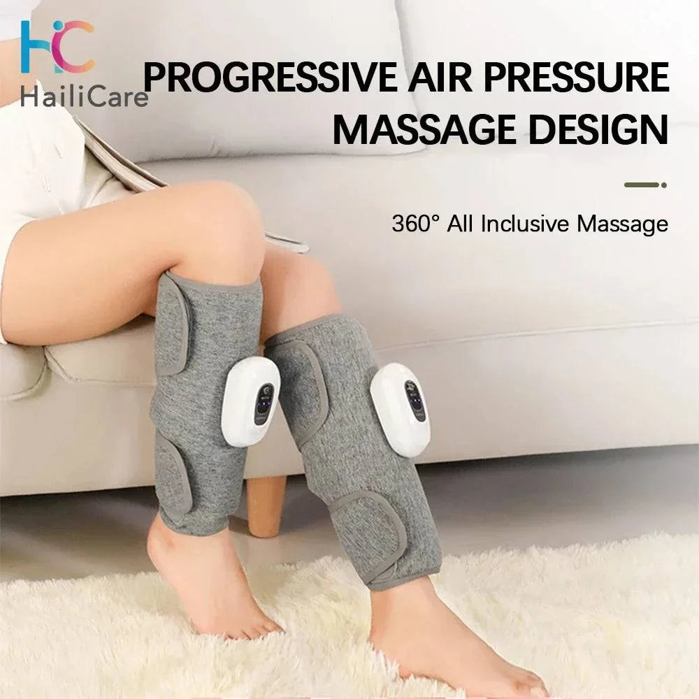 Electric Leg Massager Wireless Rechargeable Air Compression Leg Calf Massage for Pain Relief Relax Leg Muscles 360° Air Pressure - ALL TRENDY STUFF