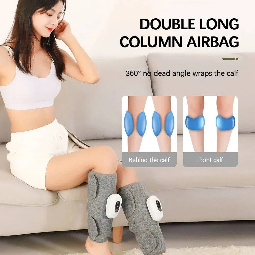 Electric Leg Massager Wireless Rechargeable Air Compression Leg Calf Massage for Pain Relief Relax Leg Muscles 360° Air Pressure - ALL TRENDY STUFF