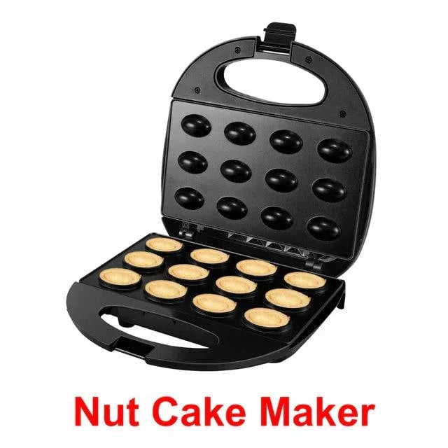 Electric Walnut Cake Waffle Maker With Nuts 12 Holes Cooking Kitchen Biscuits Making for Baking Business Nuts Waffle Sonifer - ALL TRENDY STUFF