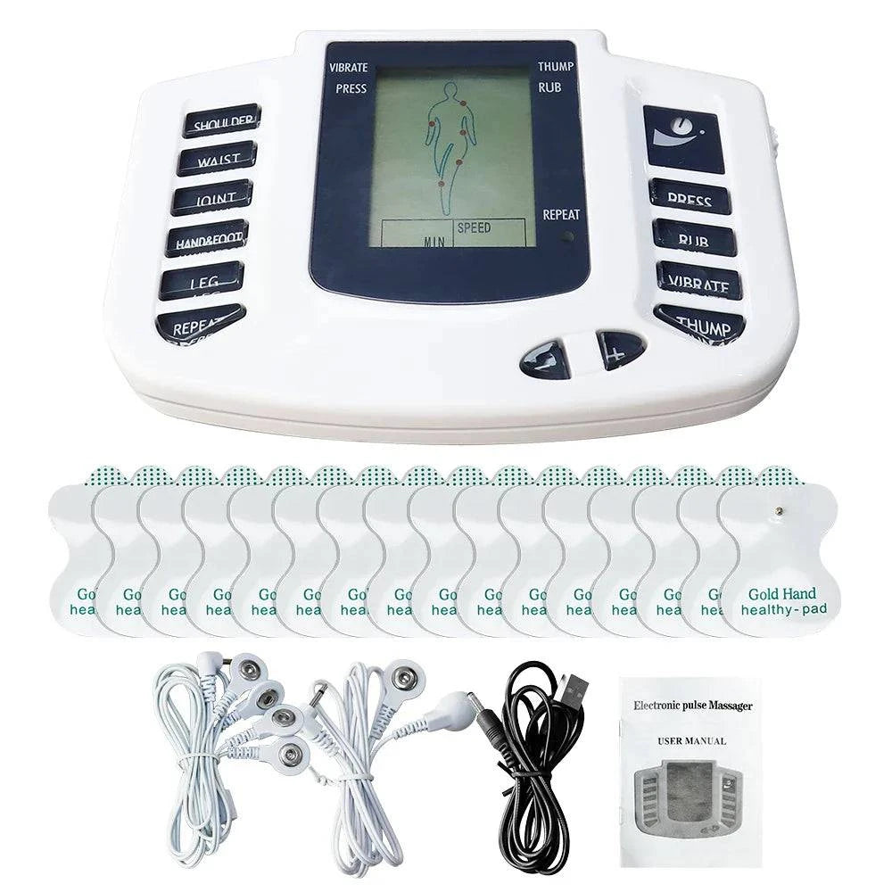 Electrical EMS Tens Massage 10 Level 16 Pads Pulse Acupuncture Muscle Stimulator Physiotherapy Machine Body Relax Health Care - ALL TRENDY STUFF