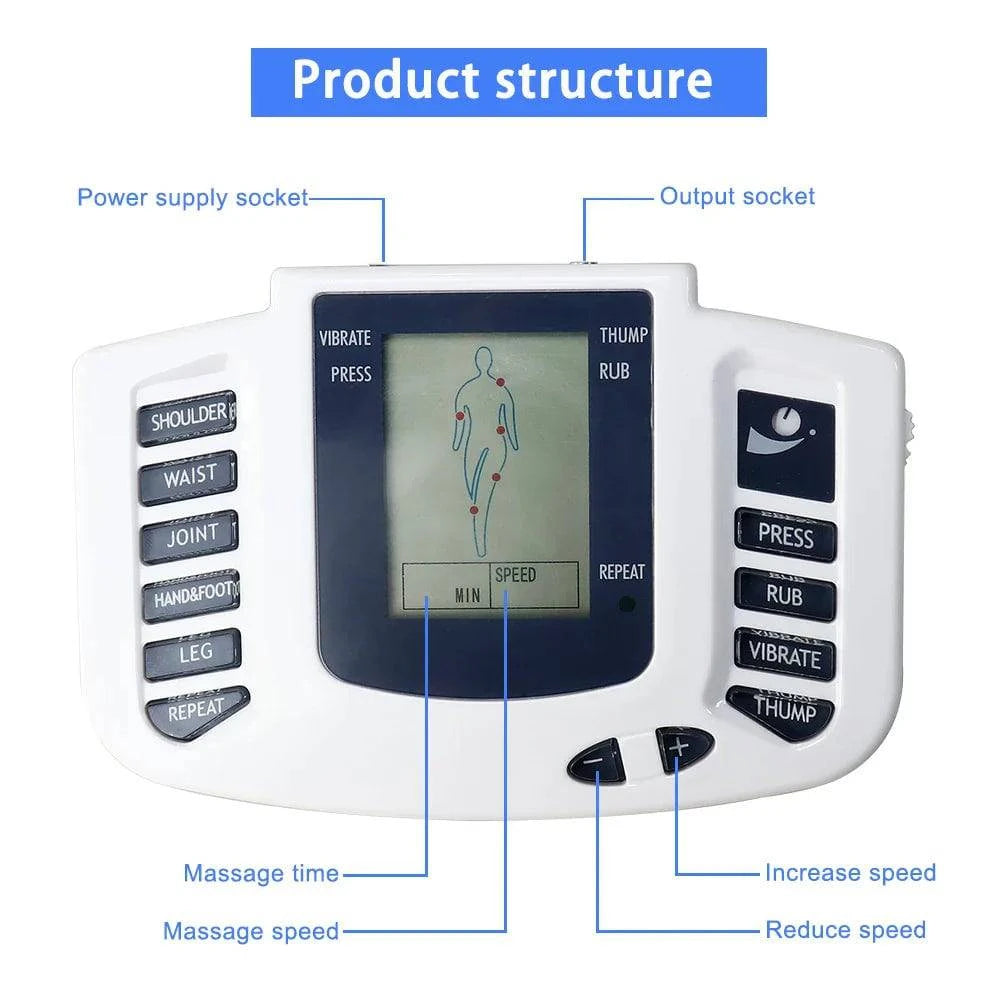 Electrical EMS Tens Massage 10 Level 16 Pads Pulse Acupuncture Muscle Stimulator Physiotherapy Machine Body Relax Health Care - ALL TRENDY STUFF