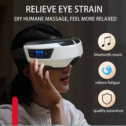 Eye Massager Vibration Therapy Air Pressure Heating Massage Relax Health Care Fatigue Stress Bluetooth Music Improve Vision - ALL TRENDY STUFF