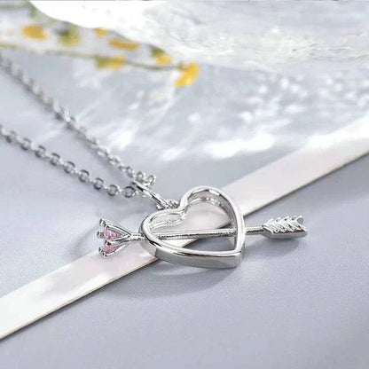 Fashion Pink Planet Heart Zircon Necklace Women Charm Aesthetic Clavicle Chain Necklace Valentines Day Gift Party Jewelry - ALL TRENDY STUFF