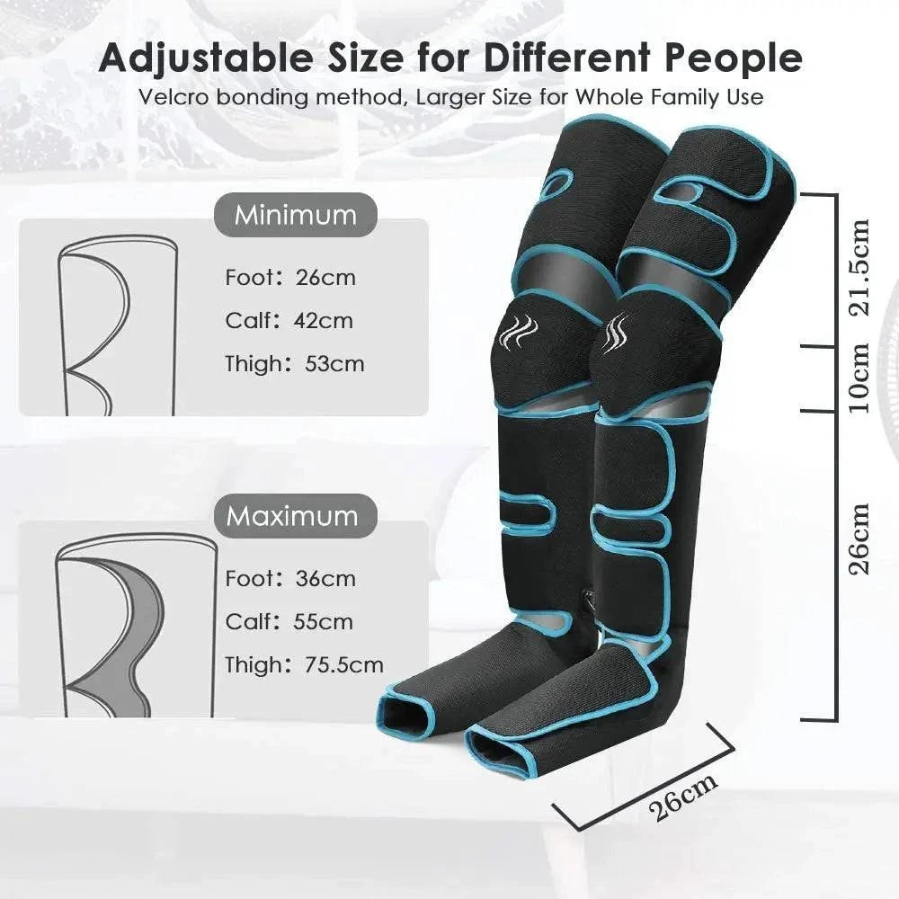 Foot air pressure leg massager promotes blood circulation, body massager, muscle relaxation, lymphatic drainage device 360° - ALL TRENDY STUFF