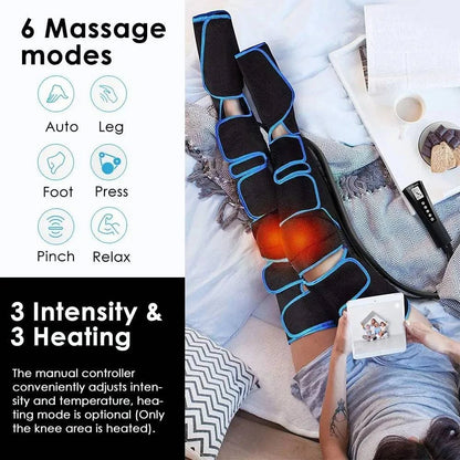 Foot air pressure leg massager promotes blood circulation, body massager, muscle relaxation, lymphatic drainage device 360° - ALL TRENDY STUFF