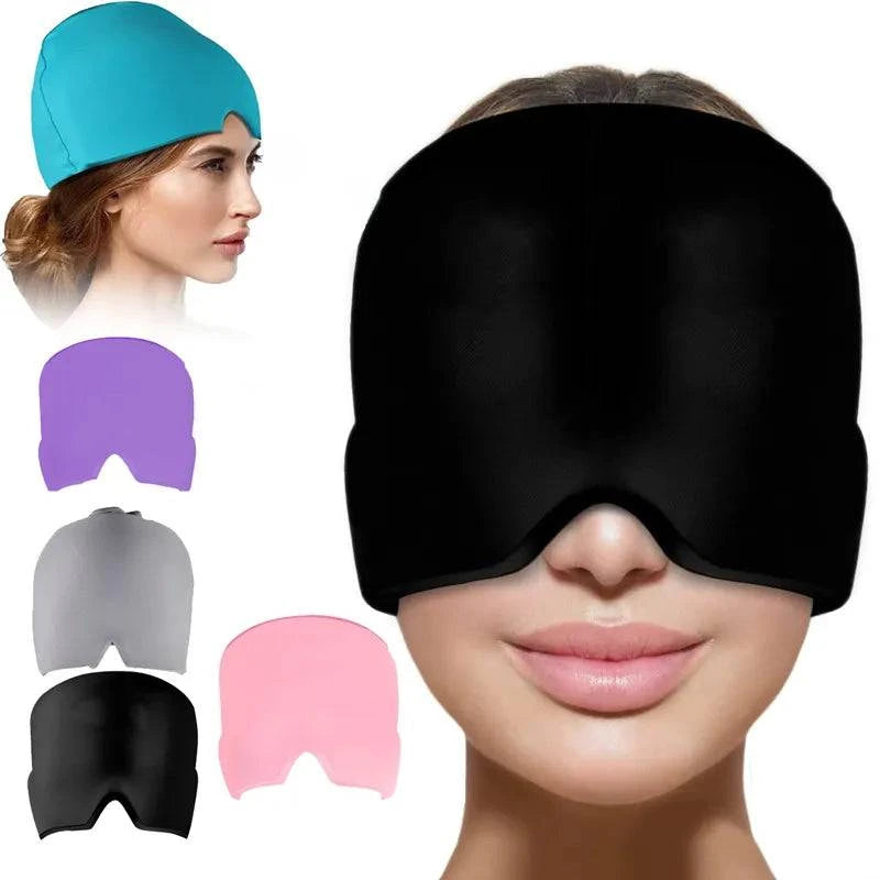 Form Fitting Gel Ice Headache Migraine Relief Hat Cold Compress Therapy Cap  Ice Head Wrap Pack Mask  for Tension Sinus Stress - ALL TRENDY STUFF