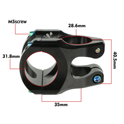 HASSNS Mtb Power Stem Road Bike Mountain Bicycle Bridge Short Power 35mm Rod Handlebar Table Adjustable Stem Riser 31 8 Cycling - ALL TRENDY STUFF