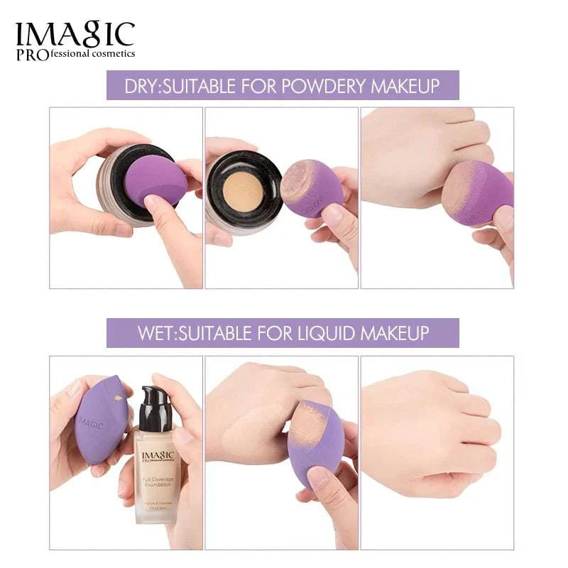 IMAGIC Makeup Sponge Beauty Tool Soft Wet And Dry Use Foundation Powder Puff Women Professional Cosmetic Colorful makeup tool - ALL TRENDY STUFF