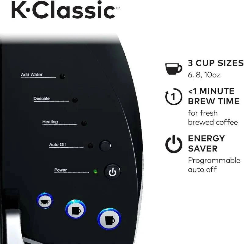 Keurig K-Classic Coffee Maker K-Cup Pod, Single Serve, Programmable, 6 to 10 oz. Brew Sizes, Black - ALL TRENDY STUFF