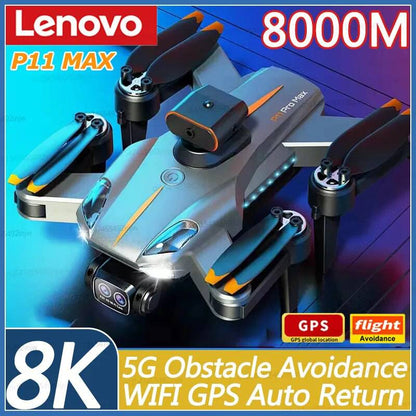 Lenovo P11S Max Drone 8K 5G GPS Professional HD Aerial Photography Dual-Camera Omnidirectional Obstacle Avoidanc Quadrotor 8000M - ALL TRENDY STUFF