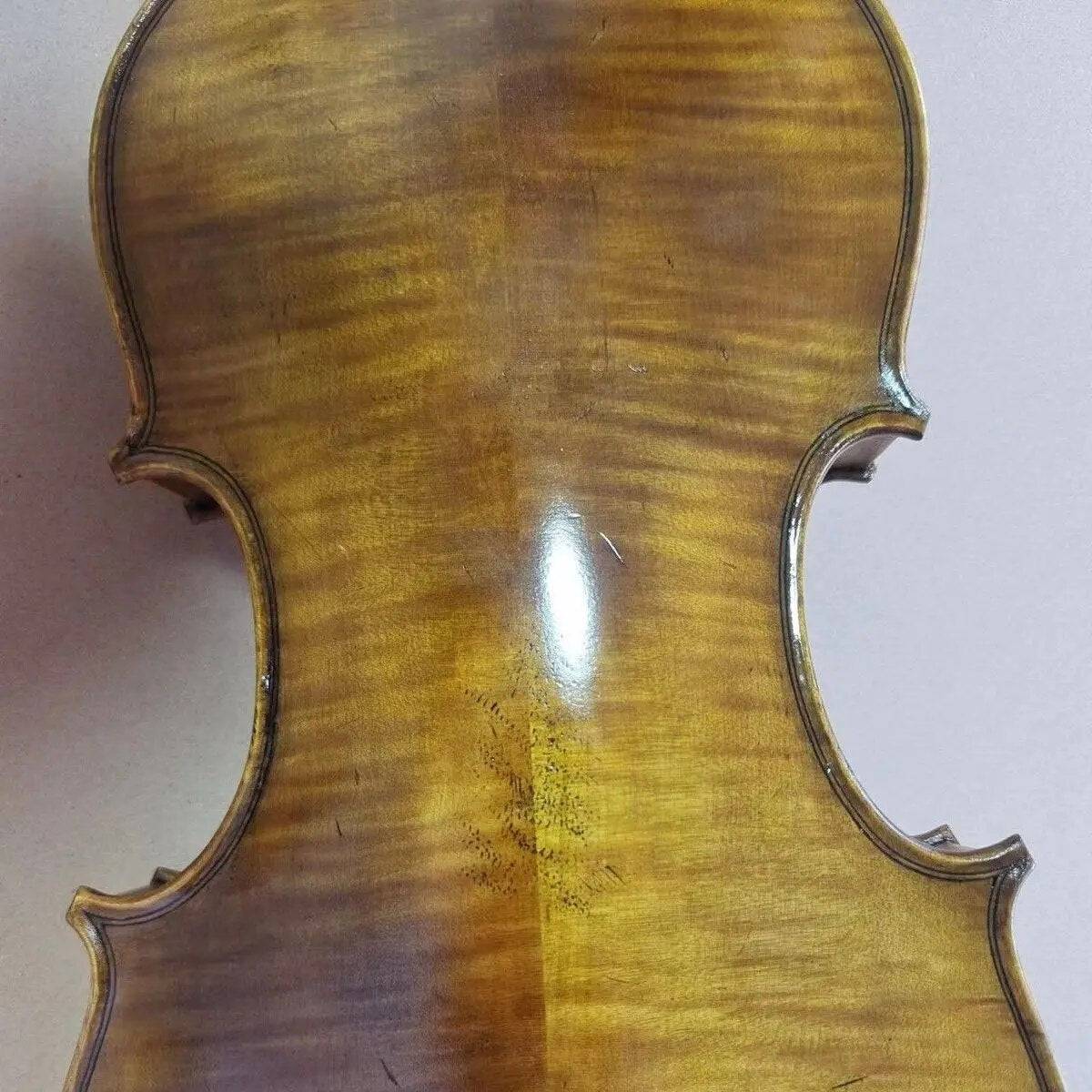 Master 4/4 Violin Stradi Model flamed maple back spruce top hand made No 1 - ALL TRENDY STUFF