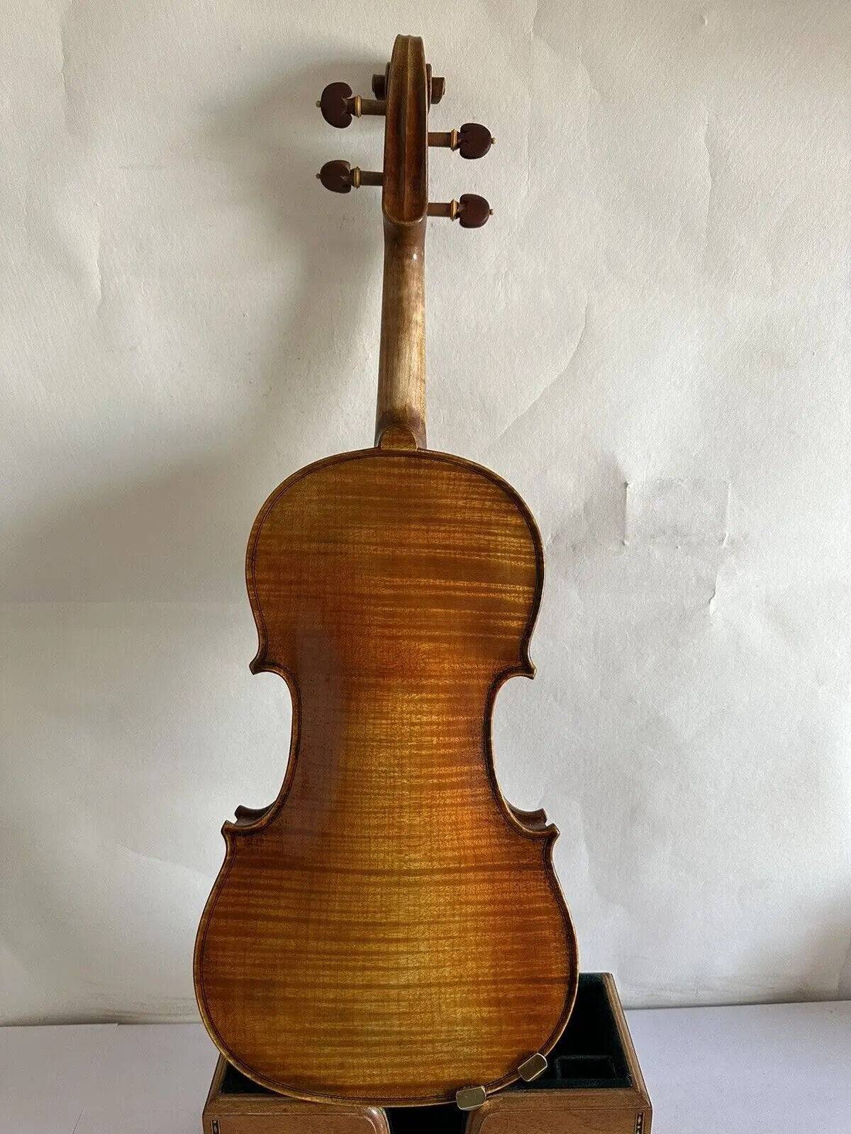 Master 4/4 Violin baroque model flamed maple back spruce top hand made K3204 - ALL TRENDY STUFF