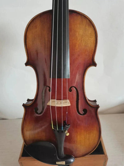 Master 4/4 violin HOPF model solid flamed maple back spruce top hand carved 2558 - ALL TRENDY STUFF