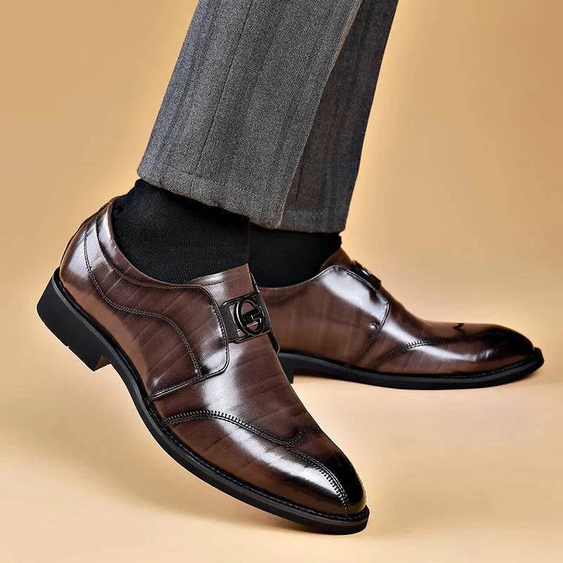 Men Dress Shoes Patent Leather Brogue Shoes for Male Formal Wedding Party Office Shoes Men Oxfords Business Shoes Moccasins Shoe - ALL TRENDY STUFF