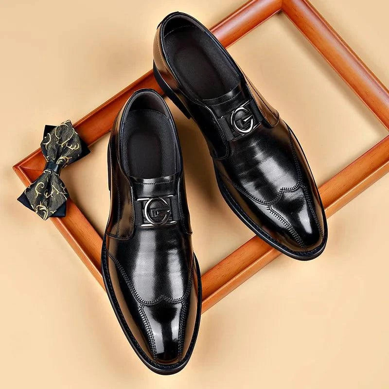 Men Dress Shoes Patent Leather Brogue Shoes for Male Formal Wedding Party Office Shoes Men Oxfords Business Shoes Moccasins Shoe - ALL TRENDY STUFF