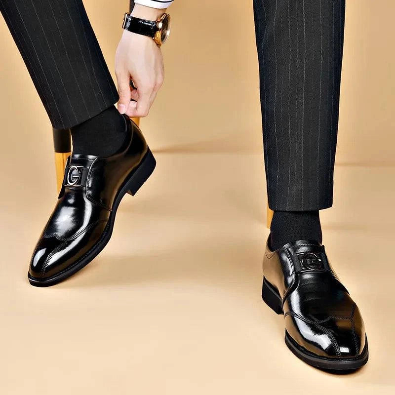 Men Dress Shoes Patent Leather Brogue Shoes for Male Formal Wedding Party Office Shoes Men Oxfords Business Shoes Moccasins Shoe - ALL TRENDY STUFF