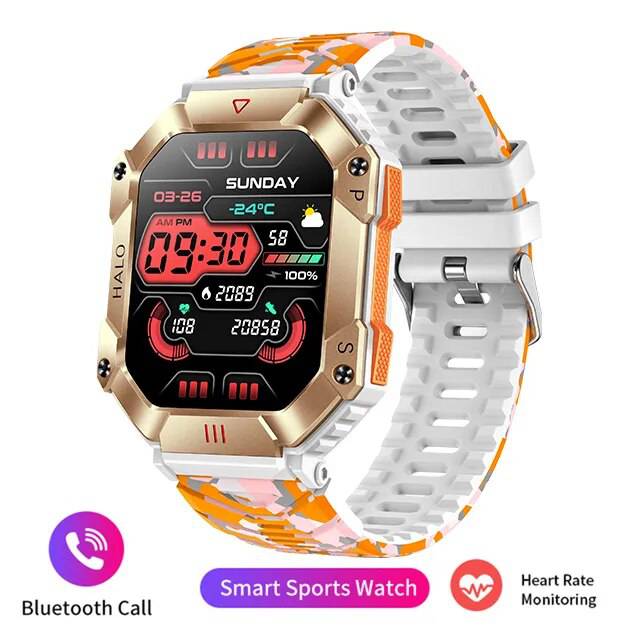 Men Smart Watch For Android IOS Fitness Watches Ip68 Waterproof Military Healthy Monitor AI Voice Bluetooth Call Smartwatch - ALL TRENDY STUFF