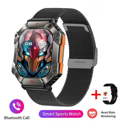 Men Smart Watch For Android IOS Fitness Watches Ip68 Waterproof Military Healthy Monitor AI Voice Bluetooth Call Smartwatch - ALL TRENDY STUFF