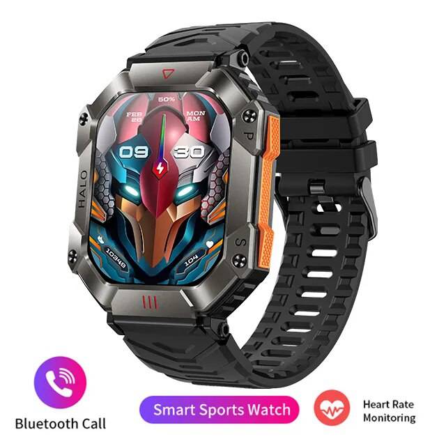 Men Smart Watch For Android IOS Fitness Watches Ip68 Waterproof Military Healthy Monitor AI Voice Bluetooth Call Smartwatch - ALL TRENDY STUFF