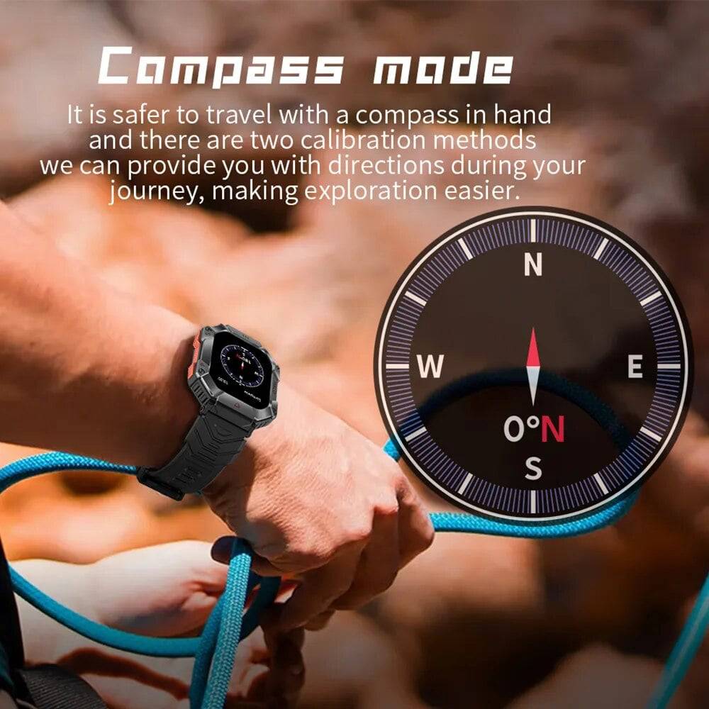 Men Smart Watch For Android IOS Fitness Watches Ip68 Waterproof Military Healthy Monitor AI Voice Bluetooth Call Smartwatch - ALL TRENDY STUFF