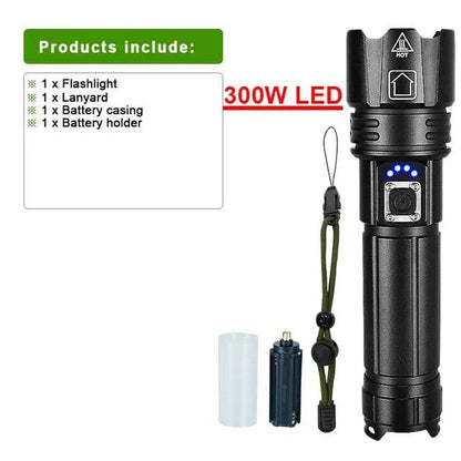 Most Powerful LED Flashlight USB Rechargeable Torch Light High Power Flashlight Tactical Lantern Long Shot Hand Lamp For Camping - ALL TRENDY STUFF