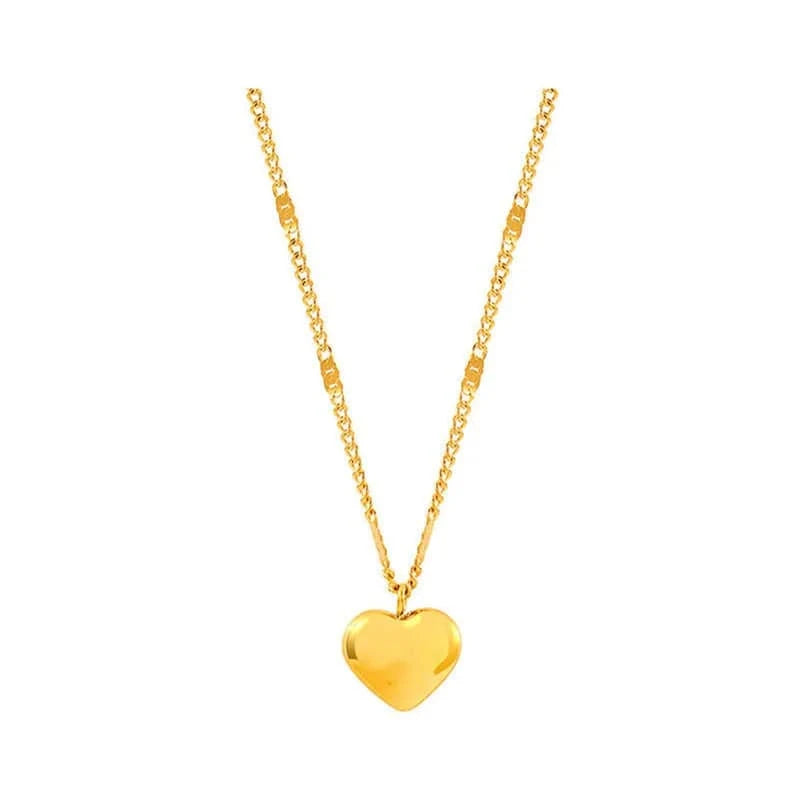 Cross-border Couple Clavicle Chain Geometric Heart-shaped Light Luxury Temperament Simple Sweet Love Pendant Necklace Jewelry - ALL TRENDY STUFF