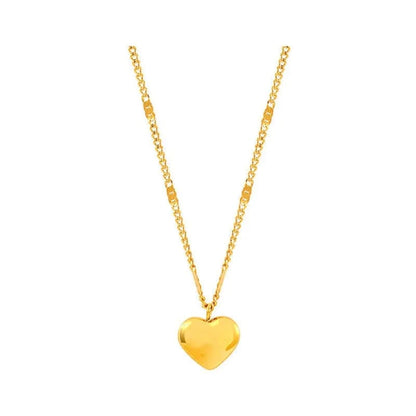 Cross-border Couple Clavicle Chain Geometric Heart-shaped Light Luxury Temperament Simple Sweet Love Pendant Necklace Jewelry - ALL TRENDY STUFF