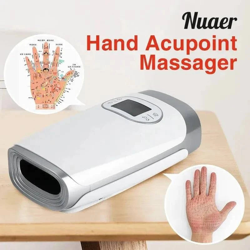 Hand Massager Acupoint Massage Heated Physiotherapy Air Compression Massage Palm Massager Finger Wrist Spa Relax Pain Relief - ALL TRENDY STUFF