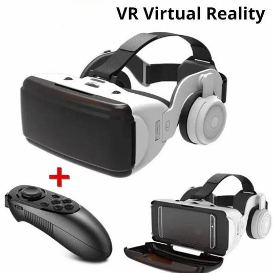 Original VR Virtual Reality 3D Glasses Box Stereo VR Google Cardboard Headset Helmet for IOS Android Smartphone Wireless Rocker - ALL TRENDY STUFF