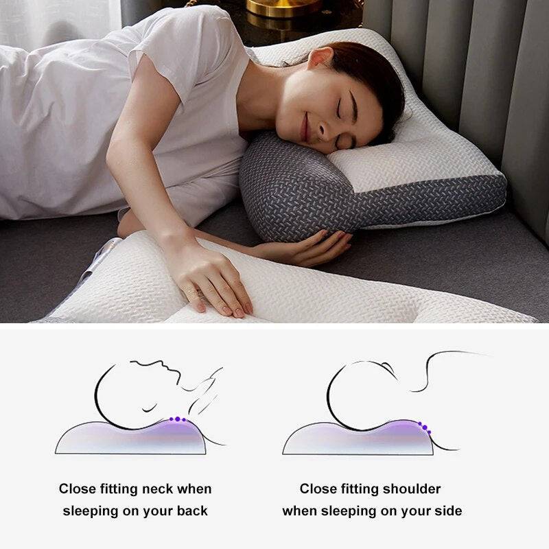 Orthopedic Reverse Traction Pillow Protects Cervical Vertebra and Helps Sleep Single Neck Pillow Can Be Machine Washable 48X74cm - ALL TRENDY STUFF