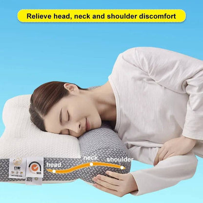 Orthopedic Reverse Traction Pillow Protects Cervical Vertebra and Helps Sleep Single Neck Pillow Can Be Machine Washable 48X74cm - ALL TRENDY STUFF