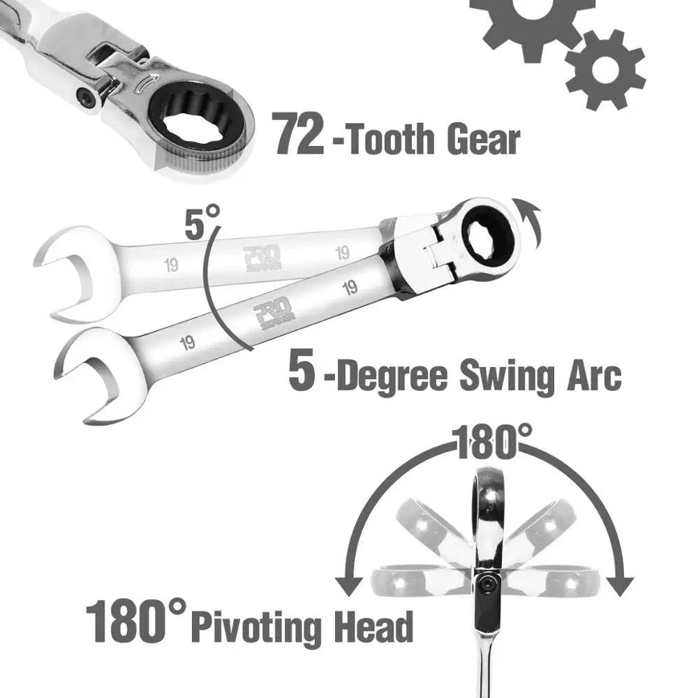 PROSTORMER 14pcs Keys Set Multitool Wrench Ratchet Spanners Set Hand Tool Wrench Set Universal Wrench Tool Car Repair Tools - ALL TRENDY STUFF