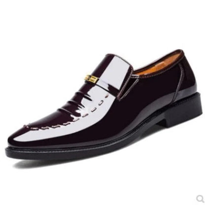 Patent Leather Men Dress Shoes Classic Formal Leather Shoes for Men Formal Office Work Shoes Men Party Oxfords Business Shoes - ALL TRENDY STUFF