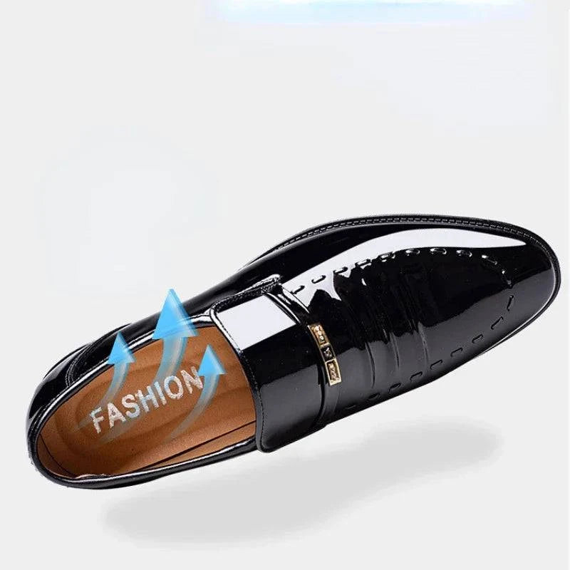 Patent Leather Men Dress Shoes Classic Formal Leather Shoes for Men Formal Office Work Shoes Men Party Oxfords Business Shoes - ALL TRENDY STUFF