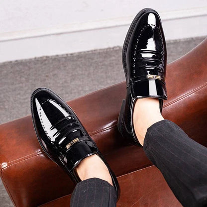 Patent Leather Men Dress Shoes Classic Formal Leather Shoes for Men Formal Office Work Shoes Men Party Oxfords Business Shoes - ALL TRENDY STUFF