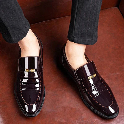 Patent Leather Men Dress Shoes Classic Formal Leather Shoes for Men Formal Office Work Shoes Men Party Oxfords Business Shoes - ALL TRENDY STUFF