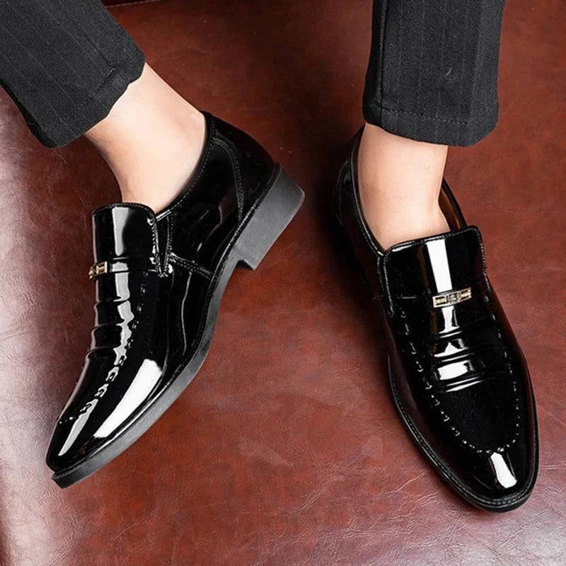 Patent Leather Men Dress Shoes Classic Formal Leather Shoes for Men Formal Office Work Shoes Men Party Oxfords Business Shoes - ALL TRENDY STUFF