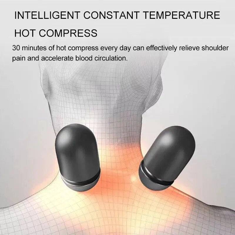 Rechargeable Neck Massage Pillow 3 Modes Heated Vibrating Pillow Orthopedic Neck Stretcher Cervical Traction Relaxation Massager - ALL TRENDY STUFF