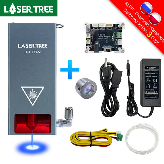 LASER TREE 20W/10W/5W/4W Laser Head For CNC Engraver Wood Cutting DIY Laser Tools 450nm TTL/ PWM Blue Light Laser Module