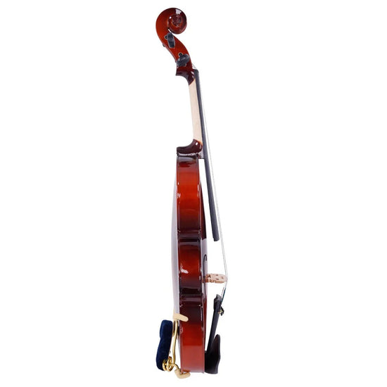 GV100 4/4 Acoustic Violin Case Bow Rosin Strings Shoulder Rest  Natural