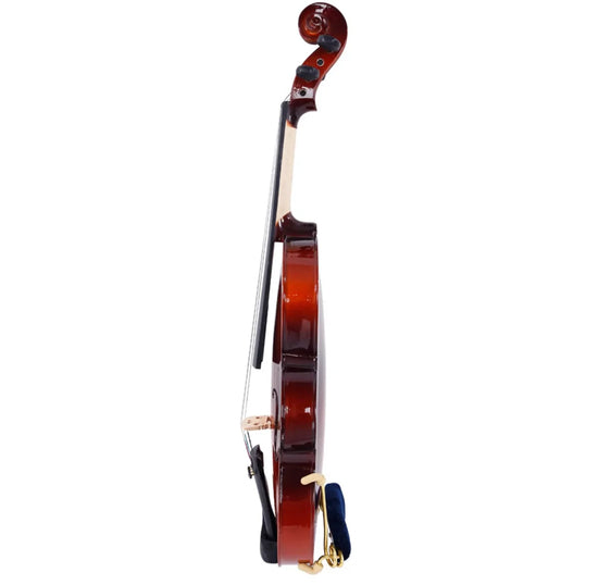 GV100 4/4 Acoustic Violin Case Bow Rosin Strings Tuner Shoulder Rest Natural