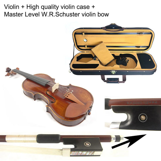 SELECTED Bone Nut A Really Impressive Workshop Master Violin 4/4 Size Russian Spruce Stradivarius Handmade Oil Antiqued