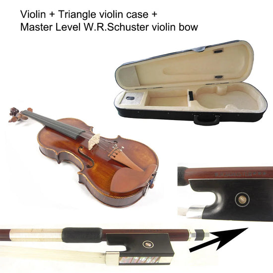SELECTED Bone Nut A Really Impressive Workshop Master Violin 4/4 Size Russian Spruce Stradivarius Handmade Oil Antiqued