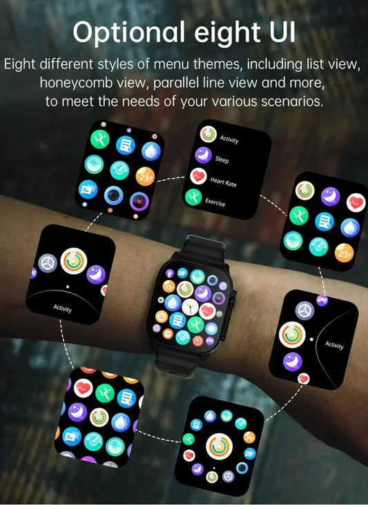 10 Ultra Smart Watch 49mm NFC Men Women GPS Track Bluetooth Call BT Music Games Wireless Charging Smartwatch