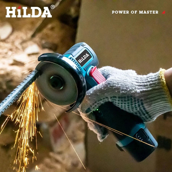 HILDA 12V Miniature Rechargeable Mini Angle Grinder with Battery Cutting Blade Polishing Grinder for Cutting Diamond Cordless